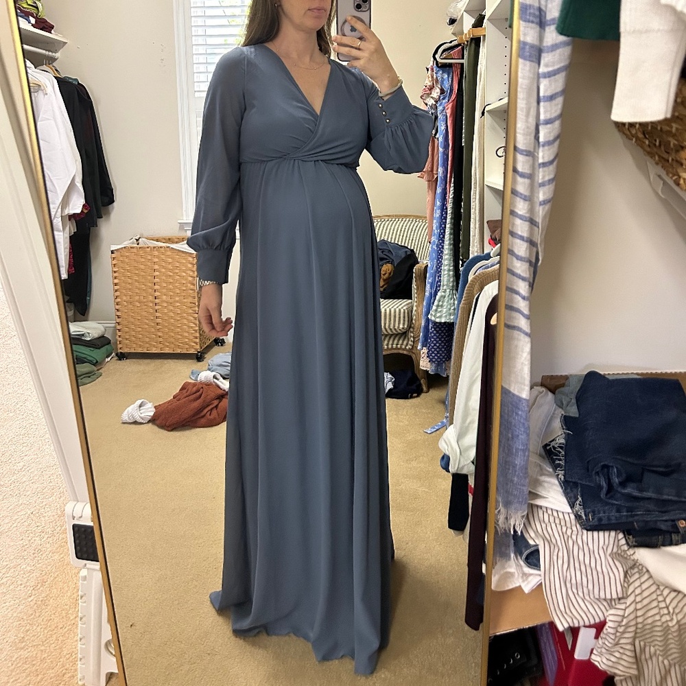 Maternity Maxi Dress Long Sleeve from Pinkblush